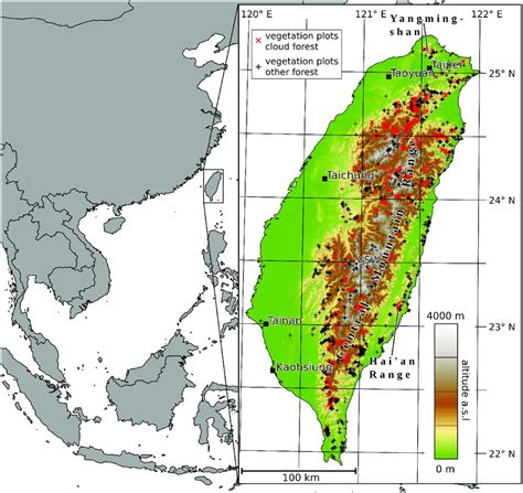 地勢高|台灣等高線圖 Taiwan Contour Map